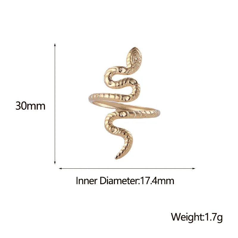 Snake Open Ring lined