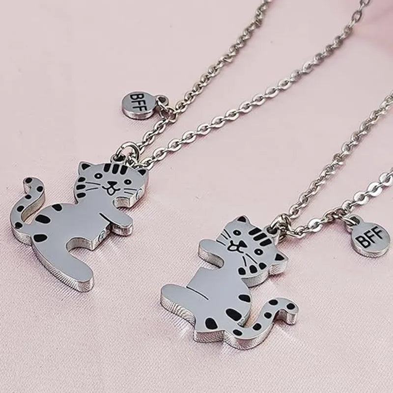 Best Friends Cats Double Necklace