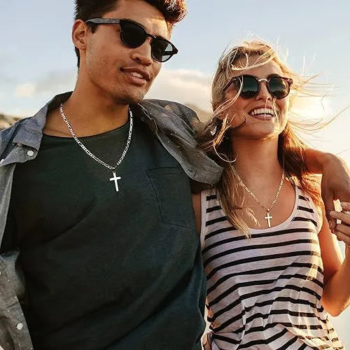 Cross w/Cuban Chain Necklace
