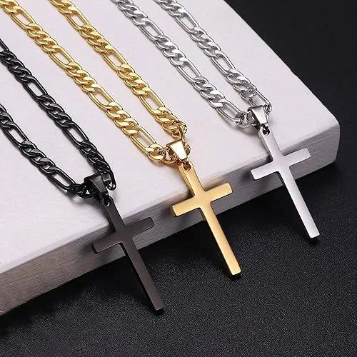 Cross w/Cuban Chain Necklace