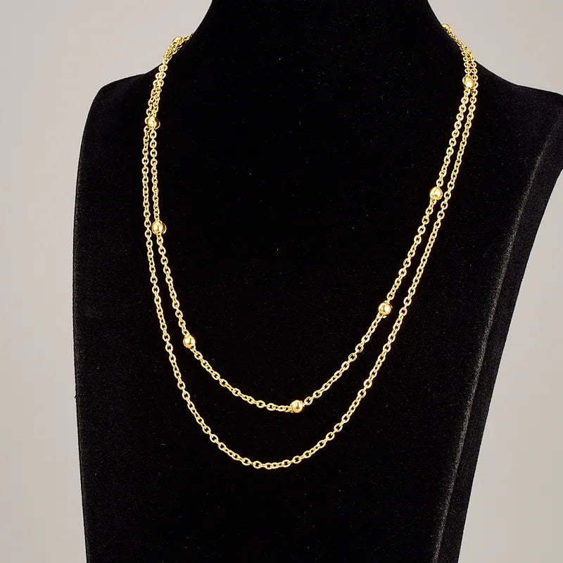 Double Layer Necklace beaded