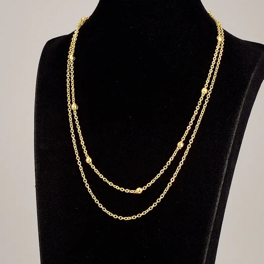 Double Layer Necklace beaded