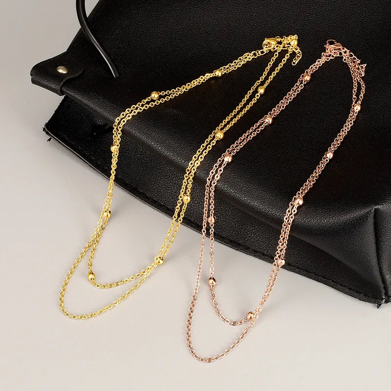 Double Layer Necklace beaded
