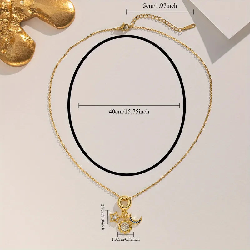 Star, Sun & Moon Necklace