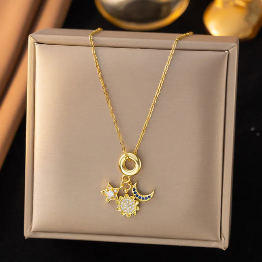 Star, Sun & Moon Necklace