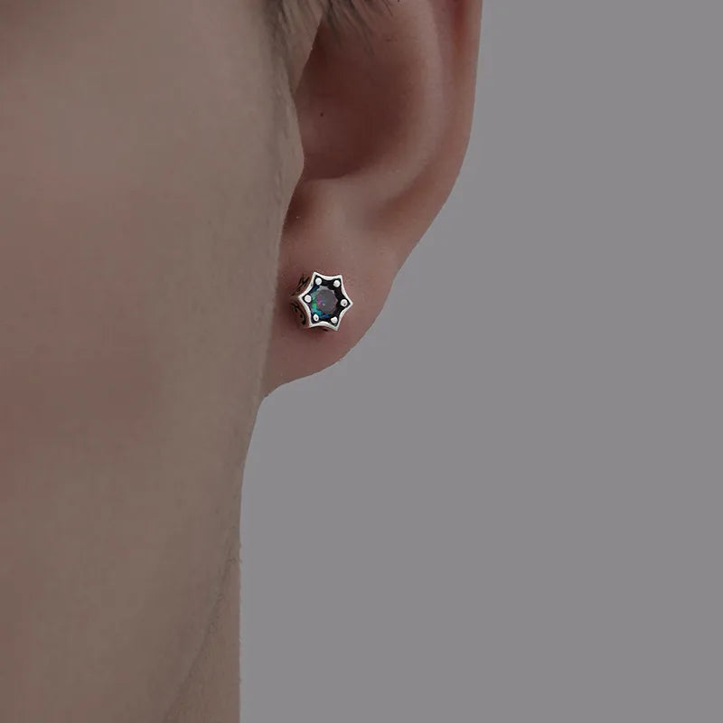 Six Pointed Star Multicolor single Earring