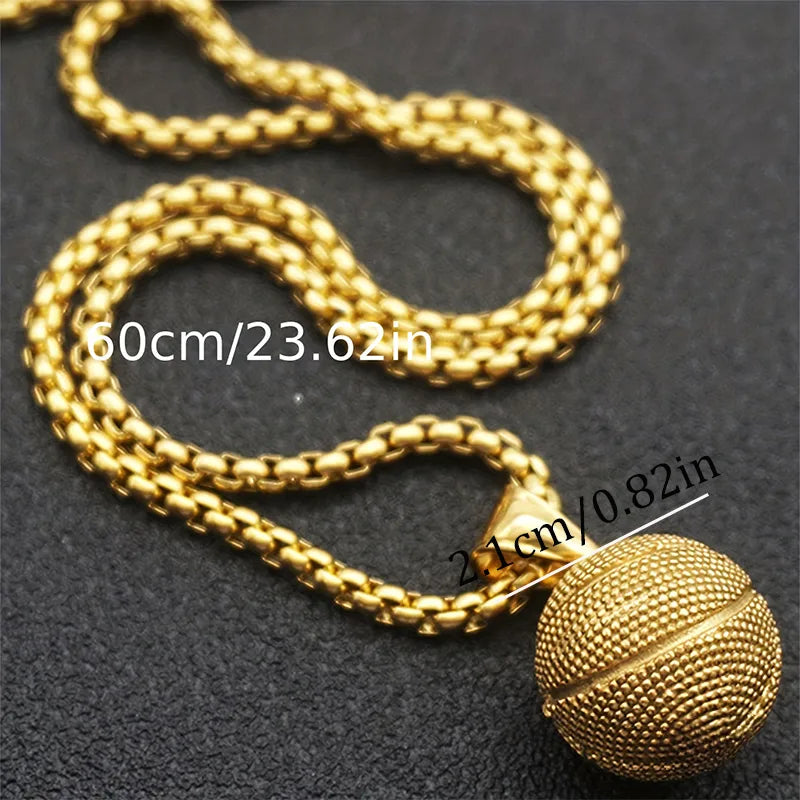 Basketball Pendant Necklace