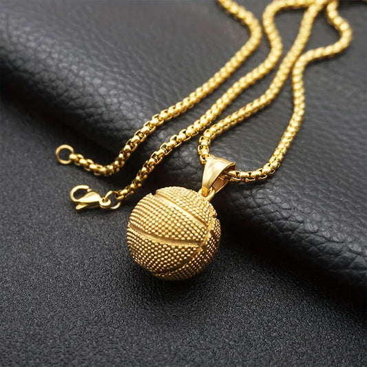 Basketball Pendant Necklace