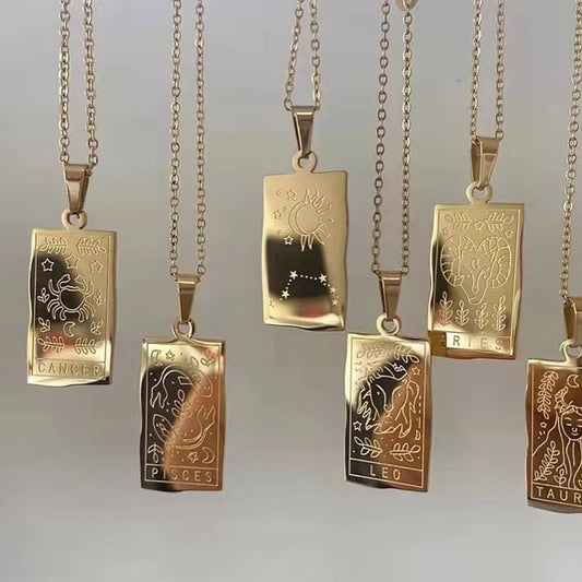 Zodiac & Constellation Plaque Necklace