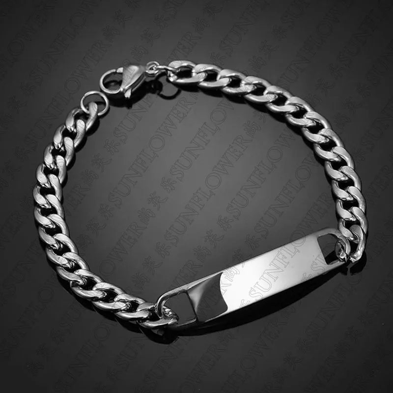 Men Bracelet w/plaque