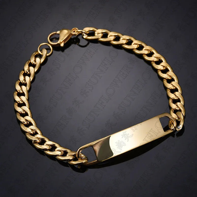 Men Bracelet w/plaque
