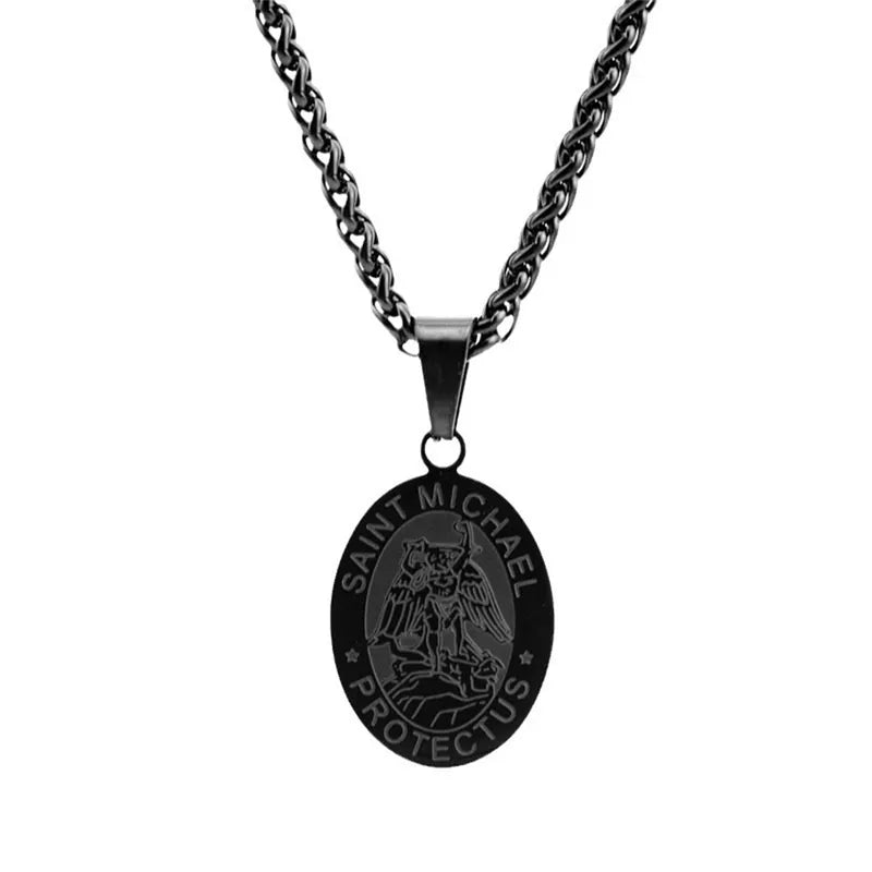 St Michael Pendant 2.7cm Necklace