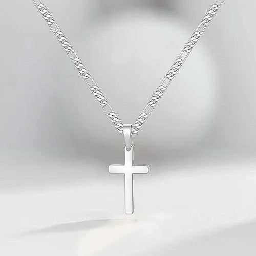Cross w/Cuban Chain Necklace