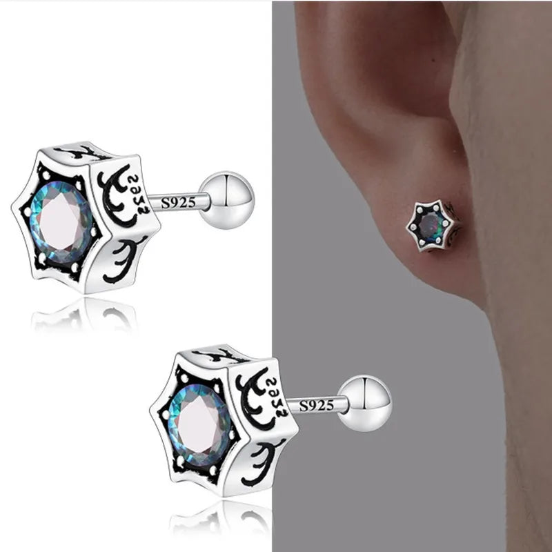 Six Pointed Star Multicolor single Earring