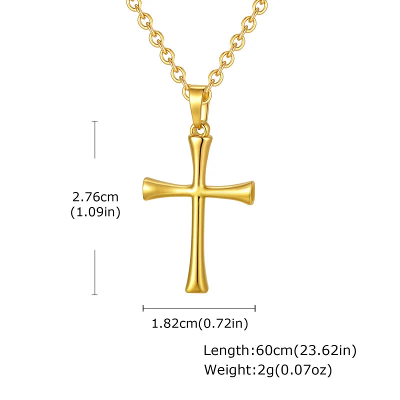 Simple Cross Pendant Necklace
