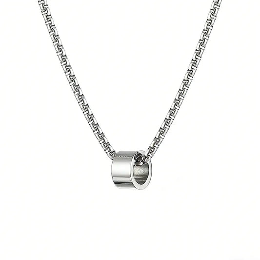 Men's Round Pendant Necklace