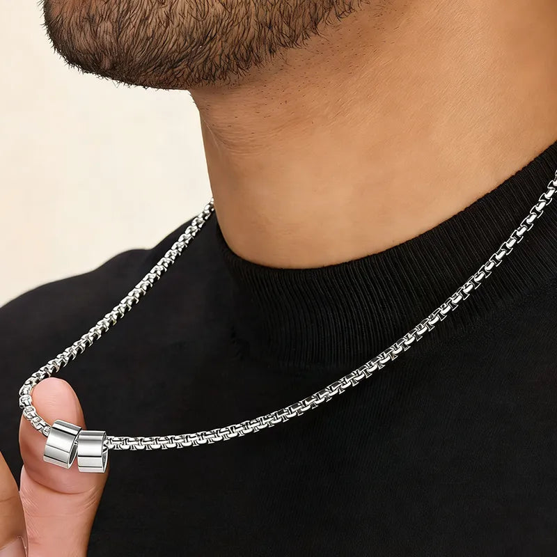 Men's Round Pendant Necklace