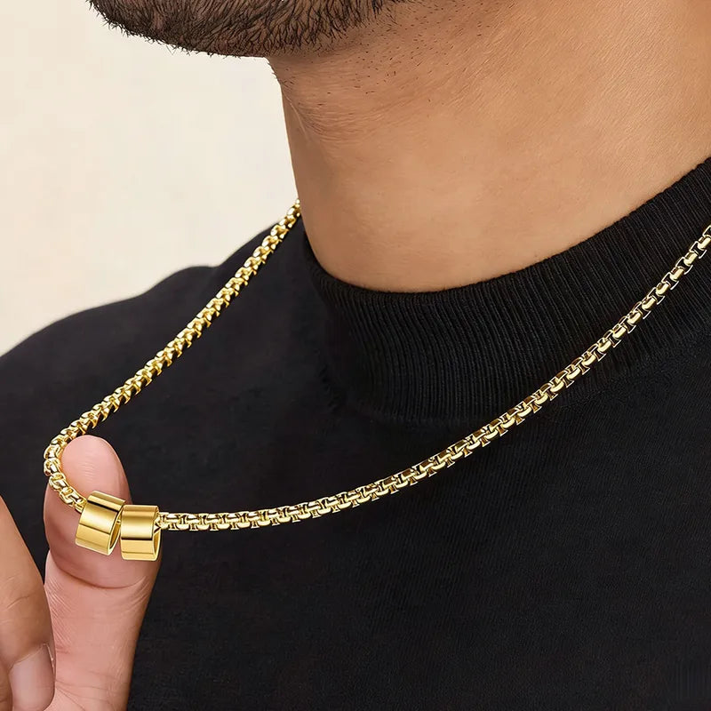Men's Round Pendant Necklace