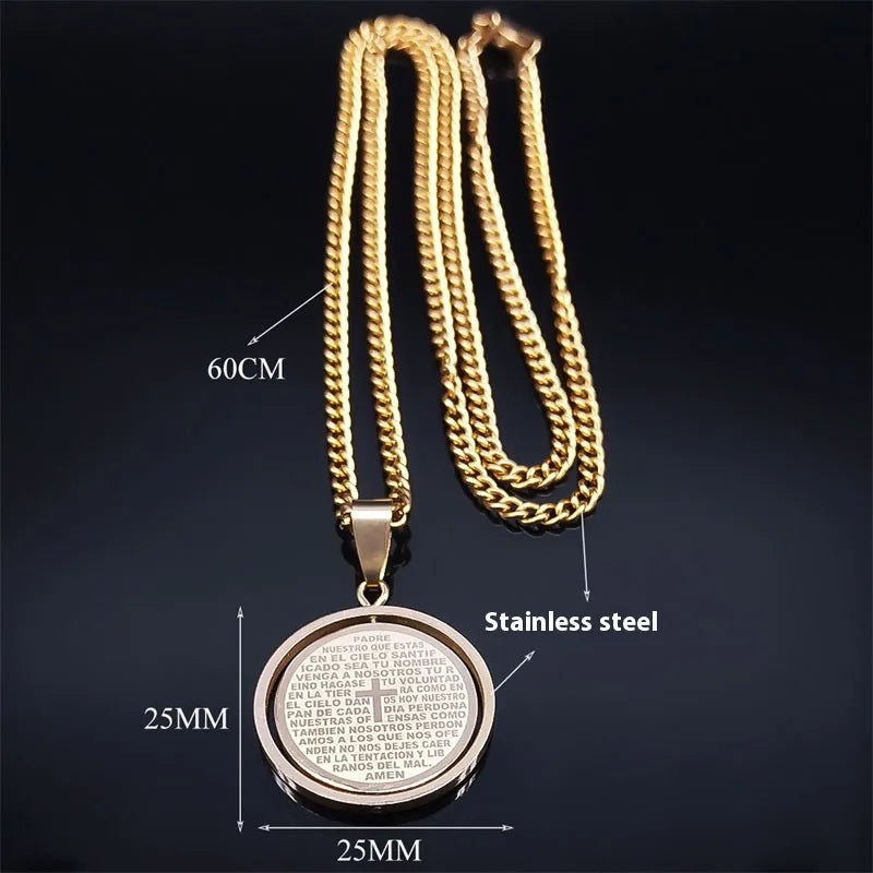 Prayer Cross Pendant Necklace