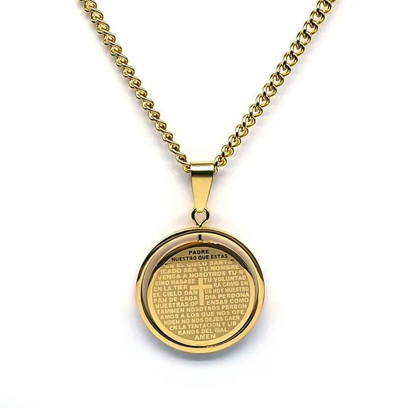 Prayer Cross Pendant Necklace