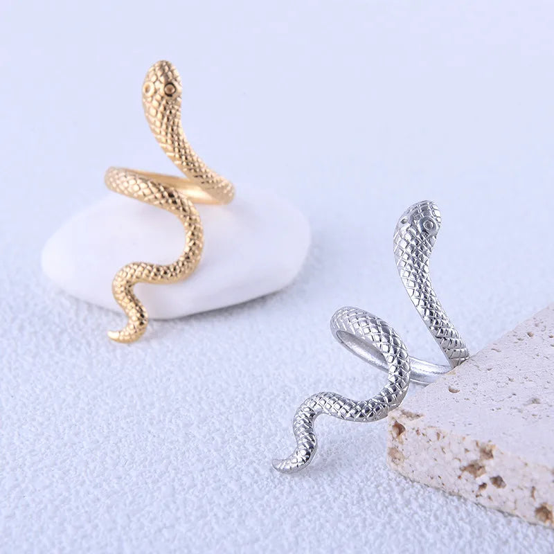Snake Big Eyes Open Ring