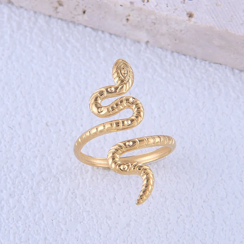 Snake Open Ring lined