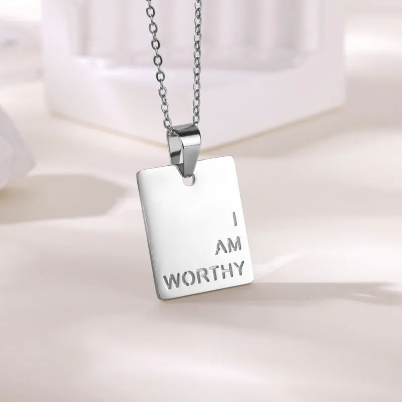 Affirmation Pendant Necklace