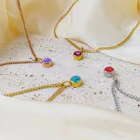 Lilly Birthday stone Necklace