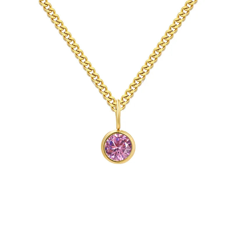 Lilly Birthday stone Necklace