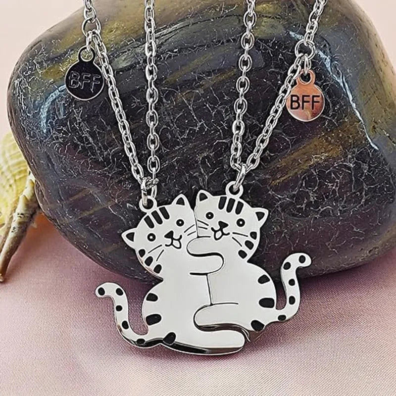 Best Friends Cats Double Necklace